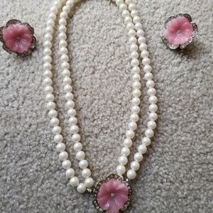 Kenneth Jay lane perfect pansy rhinestone necklace